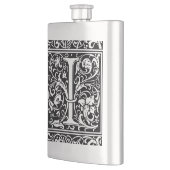 Flasque Lettre I Monogramme médiéval Art Nouveau (Gauche)