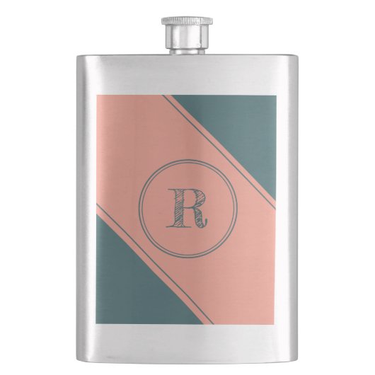 Flasque Lettre initiale du rectangle géométrique à double (devant)