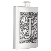 Flasque Lettre J Monogramme médiéval Art Nouveau (Droite)