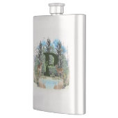 Flasque Lettre monographique personnalisée P Cerf aquarell (Gauche)