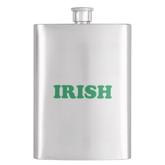 Flasque Lettres vertes irlandaises de la Saint-Patrick (devant)