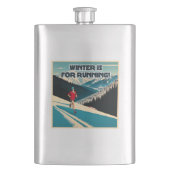 Flasque L'Hiver Est Pour La Course (devant)