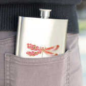 Flasque libellule de fleurs avec sakura de bijoux (En situation)