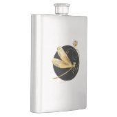 Flasque libellule d'or en cercle noir (Droite)