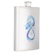Flasque L'infini lumineux avec une rose bleue (Droite)