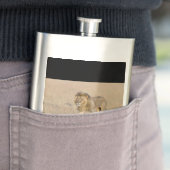 Flasque Lion marchant (En situation)