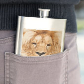 FLASQUE LION PORTRAIT (En situation)