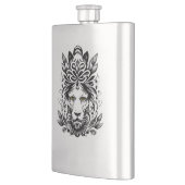 Flasque Lion Wild Animal Nature Illustration Art tatouage (Gauche)