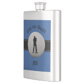 Flasque Live to Golf Citation Monogramme Initiales Bleu No (Gauche)