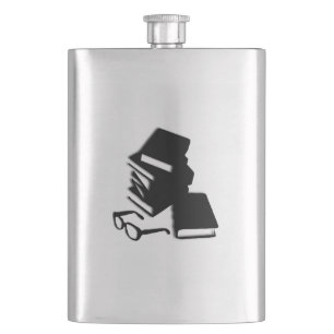 Flasque Livres et lunettes