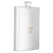 Flasque LJ Monogram Élégant Mariage moderne (Droite)