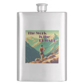 Flasque L'Oeuvre Est La Récompense Femme Runner Mountains (devant)