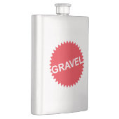 Flasque Logo rouge Gravel Cycling (Droite)