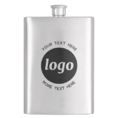 Flasque Logo Simple Avec Texte Professionnel Promotionnel (devant)