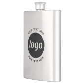 Flasque Logo Simple Avec Texte Professionnel Promotionnel (Gauche)