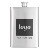 Flasque Logo Simple Avec Texte Professionnel Promotionnel (devant)