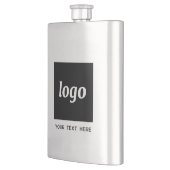 Flasque Logo Simple Avec Texte Professionnel Promotionnel (Gauche)