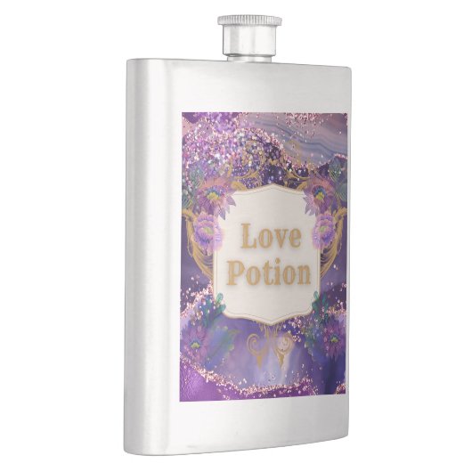 Flasque Lotion violet art motif par Renee Lavoie (Droite)