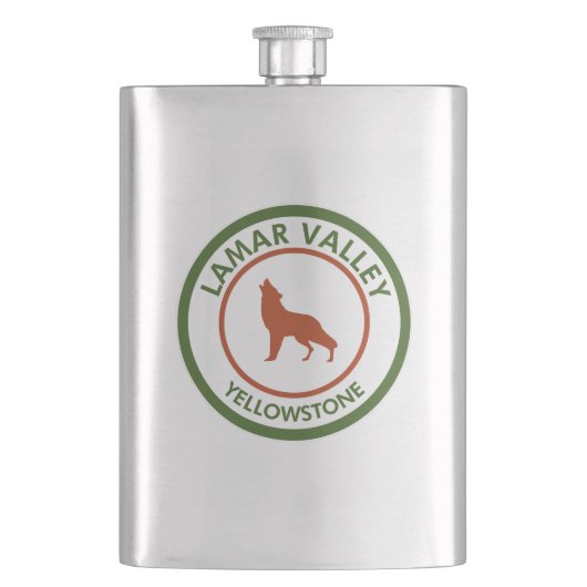 Flasque Loup de la vallée de Lamar Yellowstone (devant)