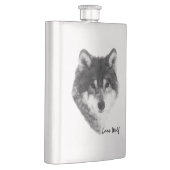 Flasque Loup solitaire personnalisable (Droite)