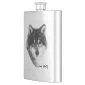 Flasque Loup solitaire personnalisable (Gauche)