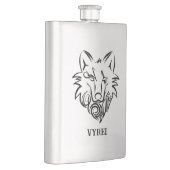 Flasque Loup tribal noir et blanc (Droite)