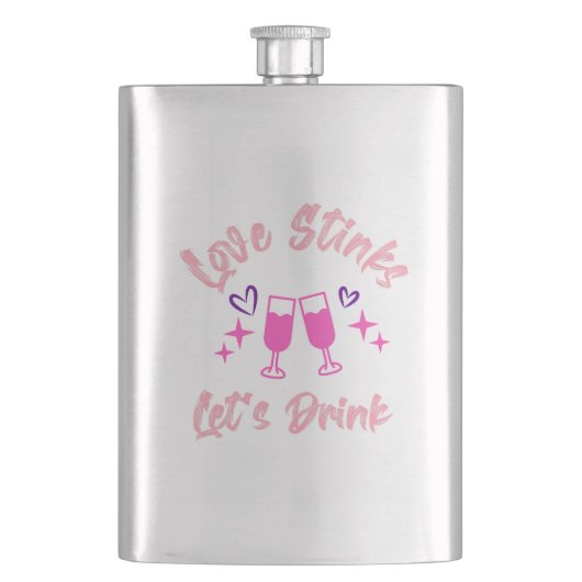 Flasque Love Stinks Lets Drink (devant)