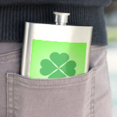 Flasque Lucky Four Leaf Shamrock Design-87906 (En situation)