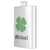 Flasque Lucky Irish shamrock /add name (Gauche)