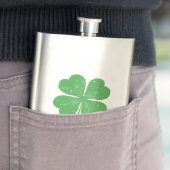 Flasque Lucky Irish shamrock /add name (En situation)