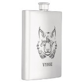 Flasque Lynx tribale noire et blanche (Droite)