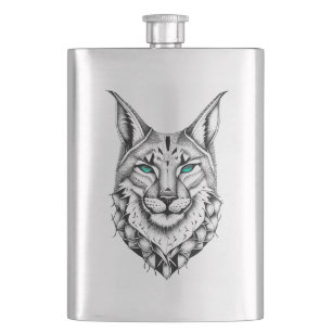 Flasque Lynx Wild Animal Nature Illustration Art tatouage