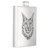 Flasque Lynx Wild Animal Nature Illustration Art tatouage (Droite)