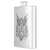 Flasque Lynx Wild Animal Nature Illustration Art tatouage (Gauche)