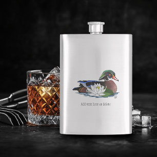Flasque Lys d'eau de canard de bois