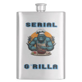 Flasque Maître de BBQ Serial G'rilla Amusant Jeu de Mots (devant)