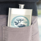 Flasque "Majestic Deer Wine Flask (En situation)