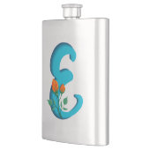 Flasque Majuscule E monogramme floral (Gauche)