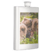 Flasque Mama bear nourrit ses deux petits, Lake Clark Nati (Droite)