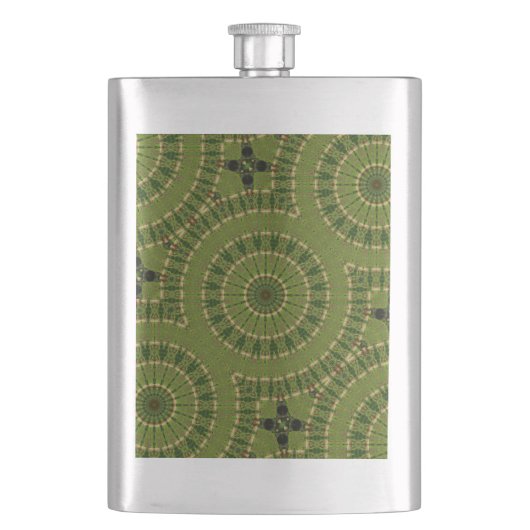 Flasque Mandala de la roue verte / Grünes Rad Mandala (devant)