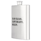 Flasque Mangez Propres. Ascenseur Lourd. Dormir. (Gauche)