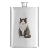 Flasque manx cat bi-col (devant)