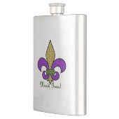 Flasque Mardi Gras Coloré Fleur De Lis (Gauche)