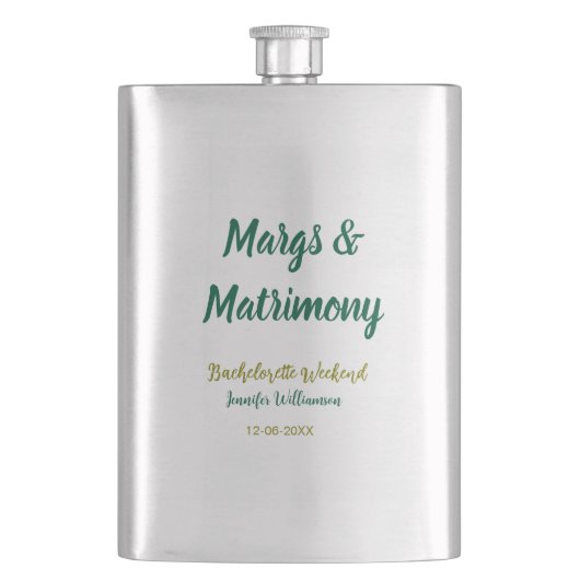 Flasque Margs et matrimone ajouter nom date enterrement de (devant)