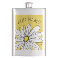 Marguerite lunaire jaune et blanc avec texte perso