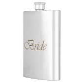 Flasque Mariée, écriture or élégant chic Bachelorette Part (Gauche)