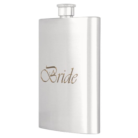 Flasque Mariée, écriture or élégant chic Bachelorette Part (Gauche)