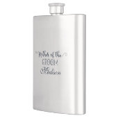 Flasque Marine Bleu Main Lettrée Amusante Mère de la salle (Gauche)