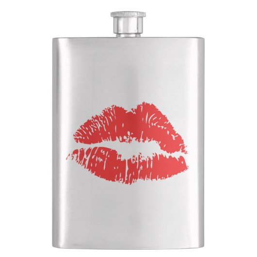 Flasque Mark de baiser rouge (devant)