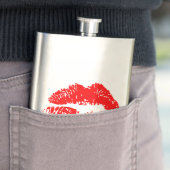 Flasque Mark de baiser rouge (En situation)